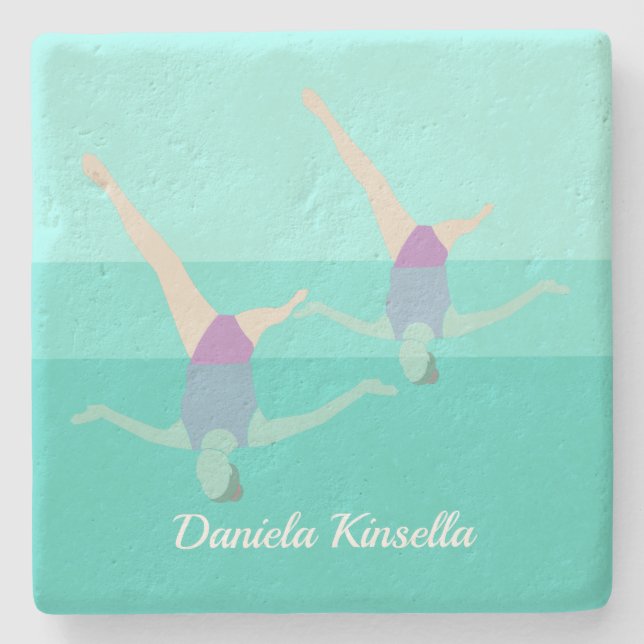 Artistic Swimming Stone Coaster (Front)