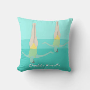 Artistic Swimming Throw Pillow