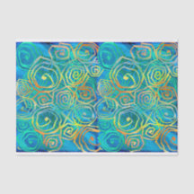 Artistic Swirly Patterned Tissue Paper.