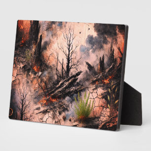 Artistic Tabletop Plaque with Easel