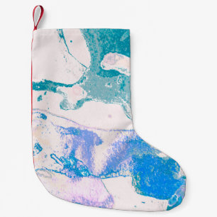 Artistic Texture. Bright Violet Border. Violet Art Small Christmas Stocking