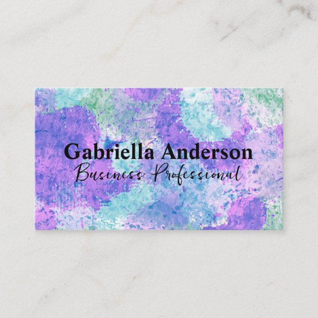 Artistic Tie Dye Colourful Background Business Card (Front)