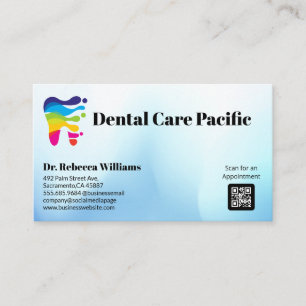 Artistic Tooth Logo Dentist Business Card