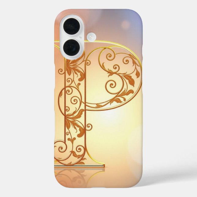 Artistic Transparent Letter P Case-Mate iPhone Case (Back)