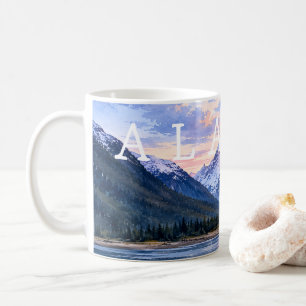 Artistic Travel Lovers Alaska Sunset Modern Nature Coffee Mug