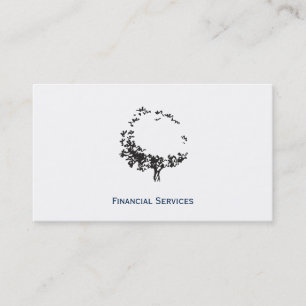 Artistic Tree (blue accent) Business Card