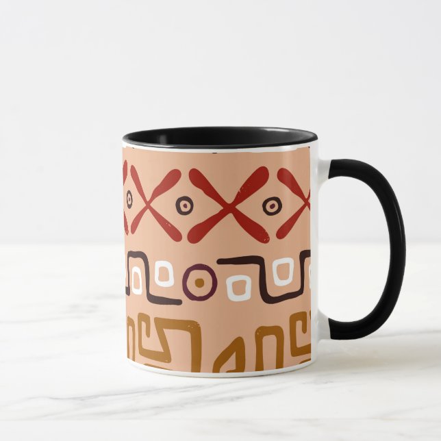 Artistic Tribal pattern African Hand drawing  Mug (Right)