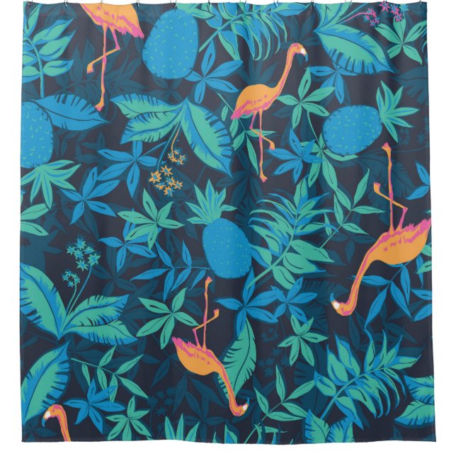 Artistic Tropical: Flamingo Pineapple Pattern. (Front)