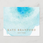 Artistic Turquoise Blue Abstract Watercolor Flyer<br><div class="desc">For additional matching marketing materials please contact me at maurareed.designs@gmail.com. For more premade logos visit logoevolution.co. Original design by Maura Reed.</div>