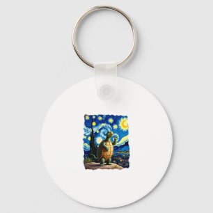 Artistic Turtle Shirt Starry Night Turtle (1) Keychain