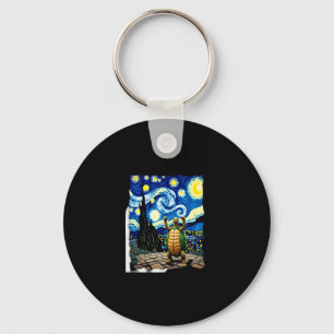 Artistic Turtle Shirt  Starry Night Turtle (1) Keychain
