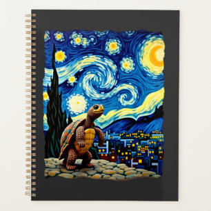 Artistic Turtle Shirt Starry Night Turtle (2) Planner