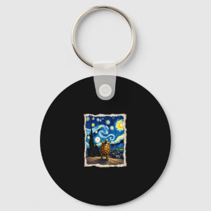 Artistic Turtle Shirt  Starry Night Turtle (3) Keychain
