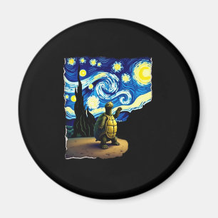 Artistic Turtle Shirt Starry Night Turtle (4) Magnet