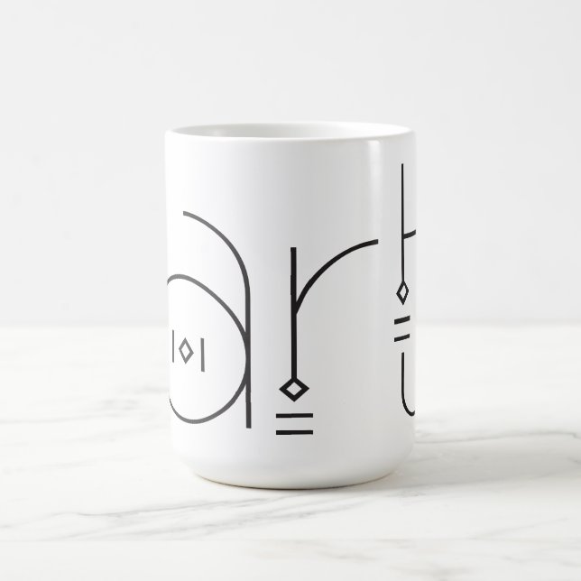 Artistic Typography ART  Coffee Mug (Center)