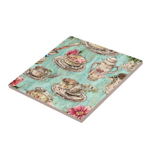 Artistic unique hand drawn antique Kitchchen Tile