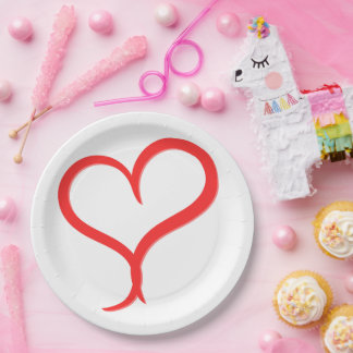 Artistic Valentine Tableware for Events Paper Plate