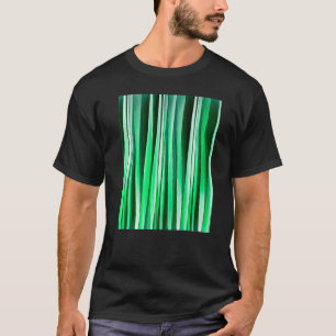 Artistic Vertical Stripes Aquamarine Green Hues T-Shirt