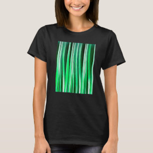 Artistic Vertical Stripes Aquamarine Green Hues T-Shirt