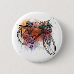 Artistic Vintage Bike 2 Inch Round Button