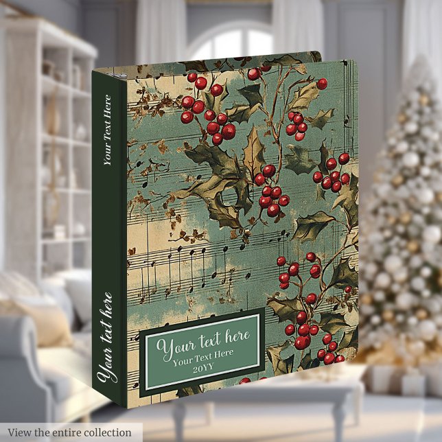 Artistic Vintage Christmas Carols 3 Ring Binder (Artistic Vintage Christmas Carols 3 Ring Binder)