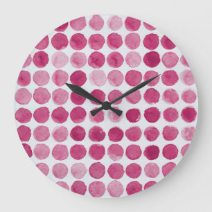 Artistic Watercolor Background Splash Large Clock