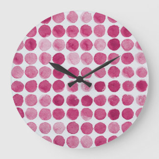 Artistic Watercolor Background Splash Large Clock