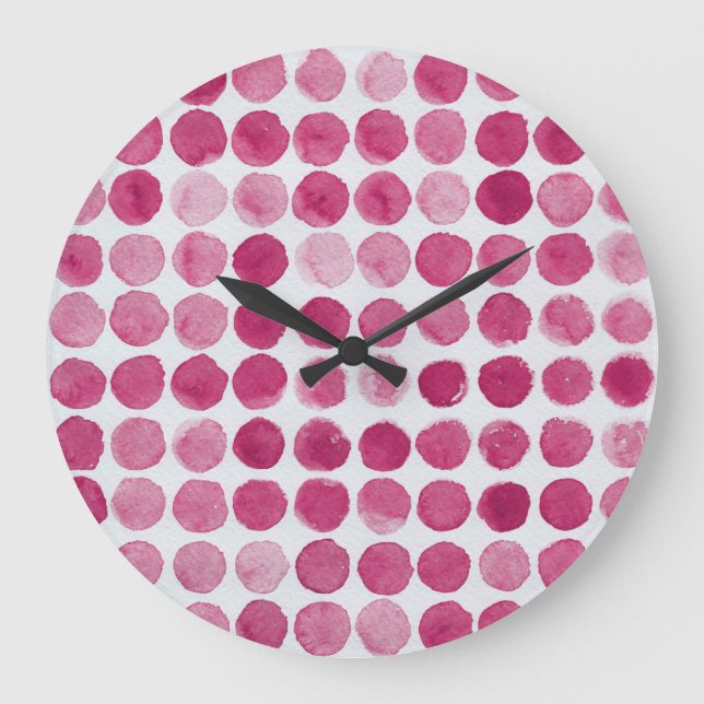 Artistic Watercolor Background Splash Large Clock (Front)