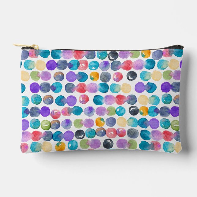 Artistic Watercolor Bold Abstract Accessory Pouch (Front)