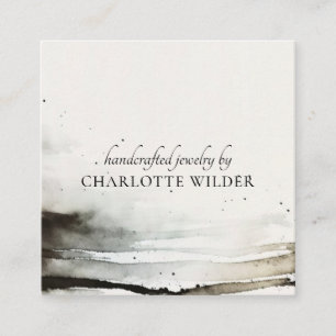 Artistic Watercolor Jewellery Designer Abstract Square Business Card