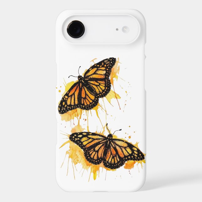 Artistic Watercolor Monarch Butterfly Nature Art (Back)