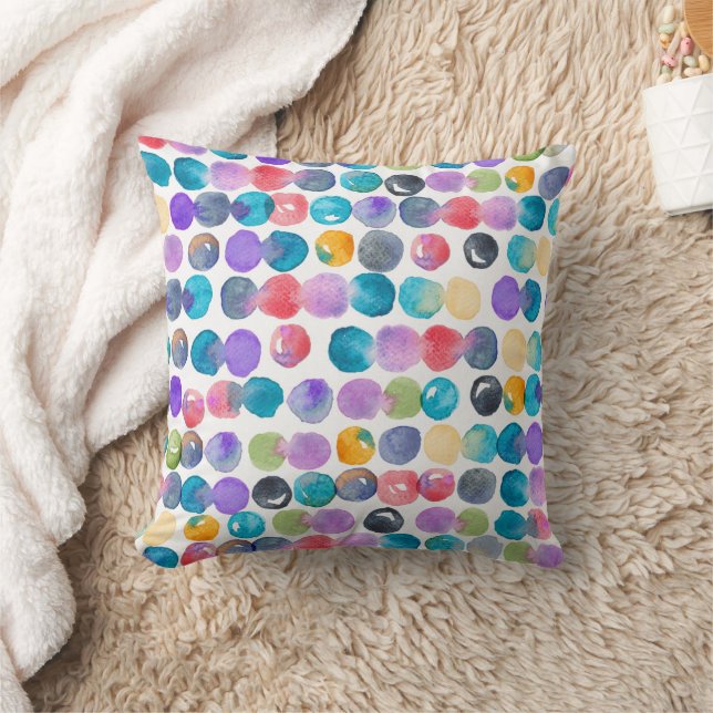 Artistic Watercolor Throw Cushion  (Blanket)
