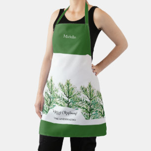 Artistic Watercolor Tree Personalized Apron