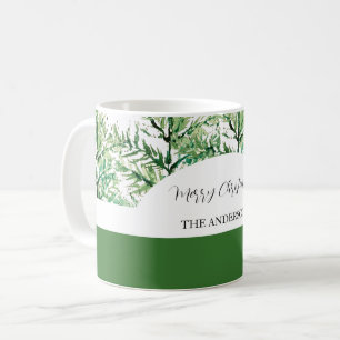 Artistic Watercolor Tree Personalized Coffee Mug
