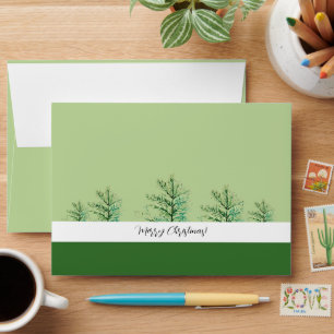 Artistic Watercolor Tree Personalized Envelope
