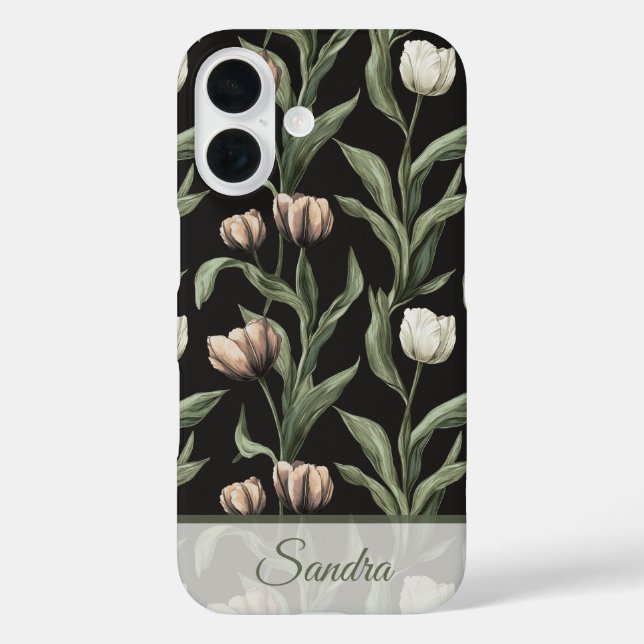 Artistic Wedding Gift Tulip Custom Case-Mate iPhone Case (Back)
