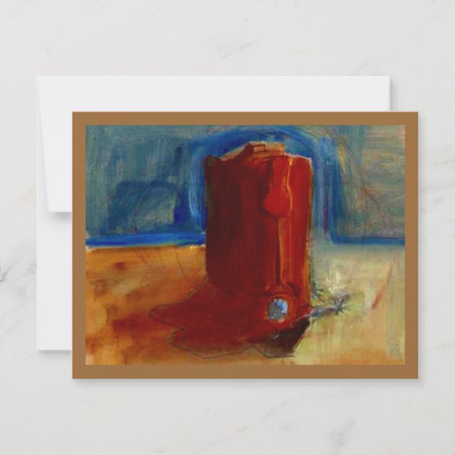 ARTISTIC WESTERN PARTY INVITATION ~ EZ2 CUSTOMIZE (Front)