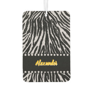 Artistic Zebra print design with unique textures Air Freshener