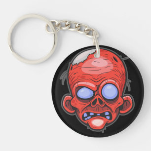 Artistic Zombie Illustration Art Keychain