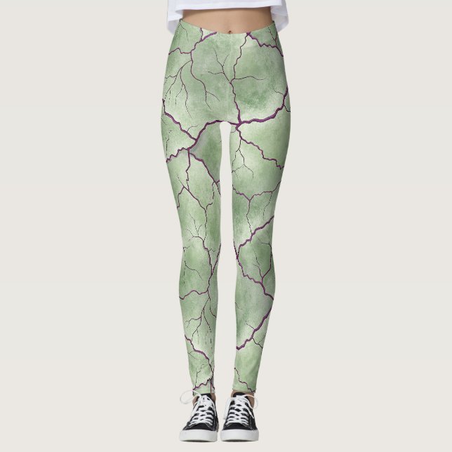 Artistic Zombie Skin Texture Pattern  Leggings (Front)