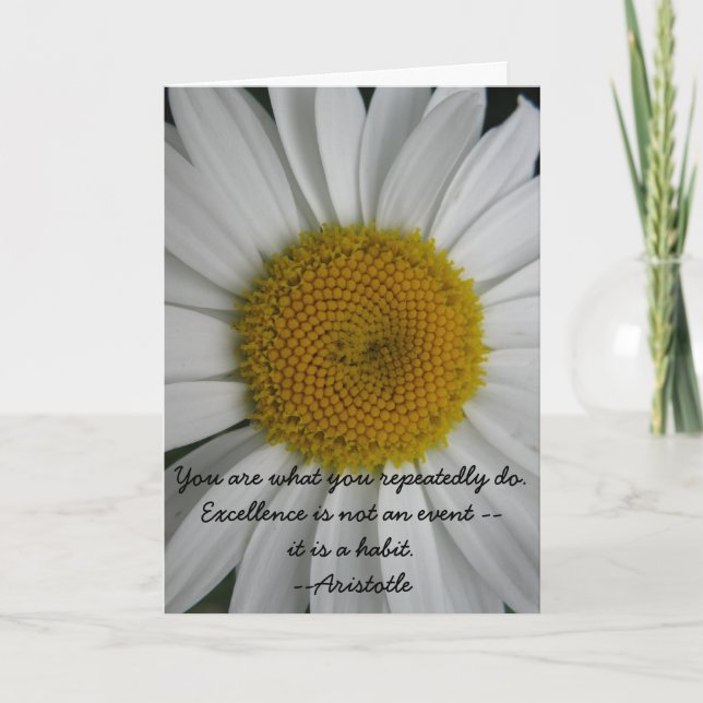 Artistotle Excellence Quote Graduation Card (Front)
