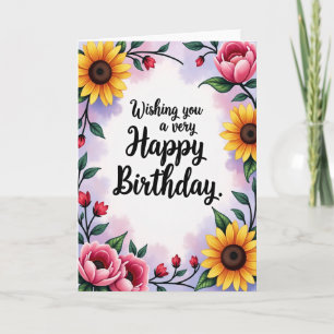 Artistry Bloom Birthday Card