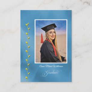 Artistry Blue Graduation Party Invitation