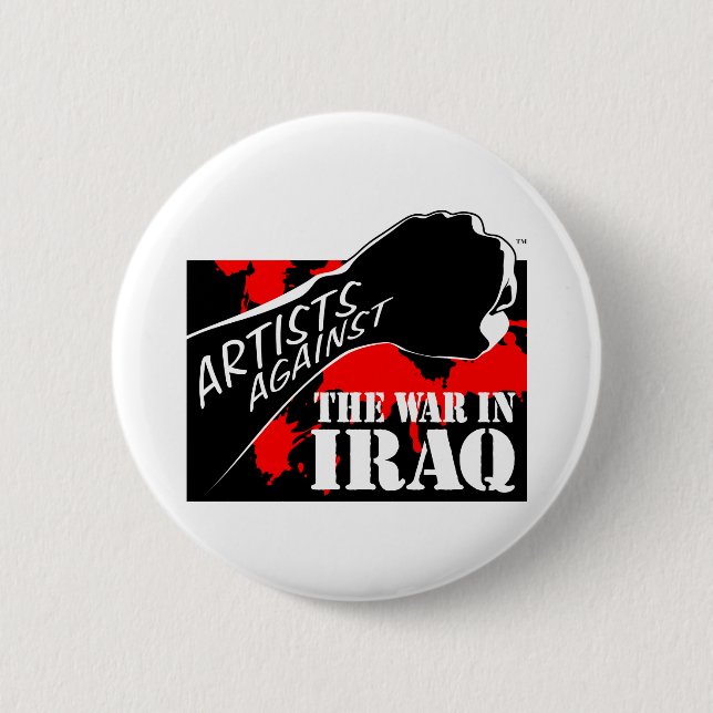 Artists Against the War in Iraq 2 Inch Round Button (Front)