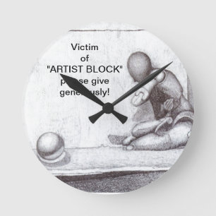 Artists and creative people dread artist's block round clock