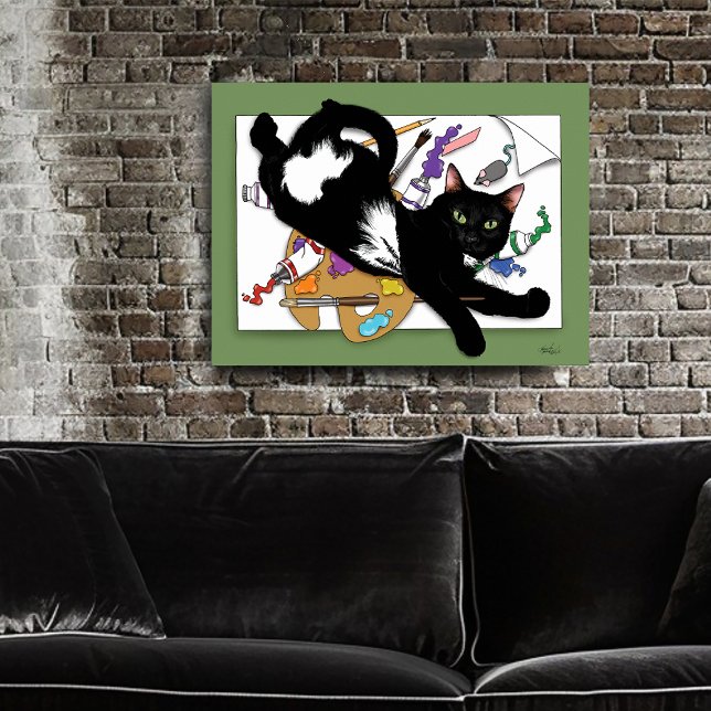  Artist's Black Cat Poster (Creator Uploaded)