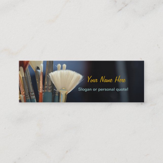 Artist's Brush Business Cards (Front)