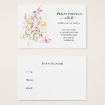 ARTISTS BUSINESS AND TITLE CARDS