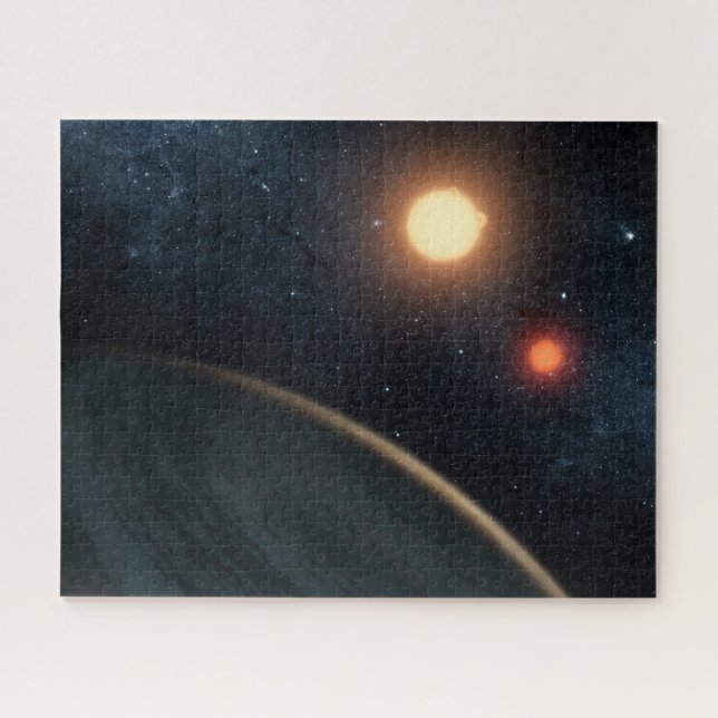 Artist's Concept Illustrating Kepler-16b. Jigsaw Puzzle (Horizontal)