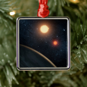 Artist's Concept Illustrating Kepler-16b. Metal Ornament